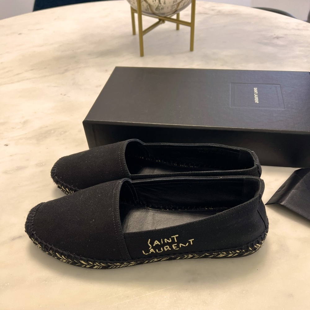 Saint Laurent Black Espadrille. size 36. 100% Authentic